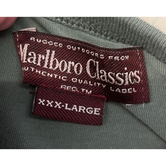 Marlboro Classics Men's Size 3XL Rugged Outdoors Tee Shirt Olive Green - Picture 3 of 4